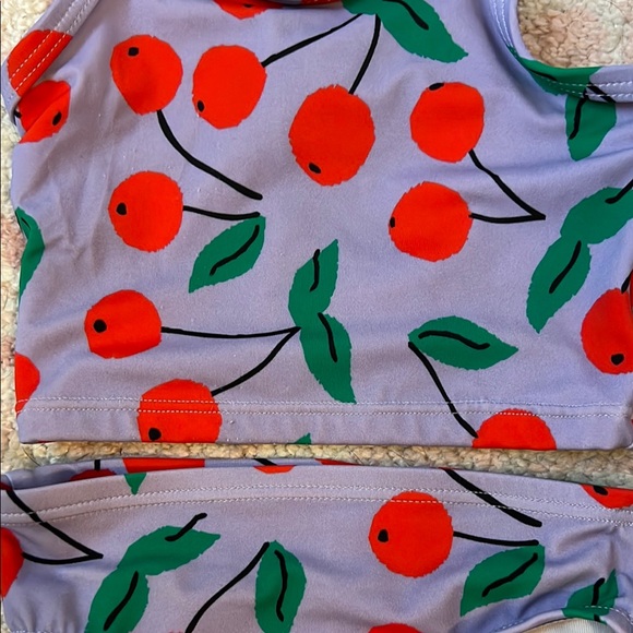 Hanna Andersson Purple Cherry Print Bikini - 3T - Picture 6 of 6
